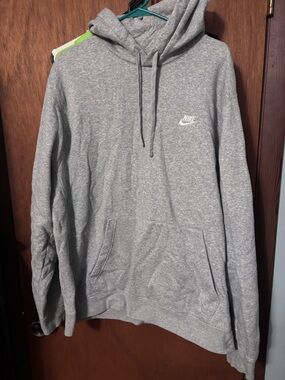Nike Gray Pullover Hoodie with White Logo